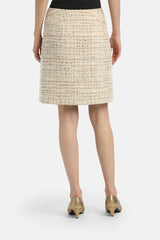 FRECCIA FRINGED BOUCLÉ SKIRT
