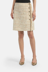 FRECCIA FRINGED BOUCLÉ SKIRT