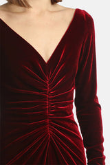 GELOSO RED ELEGANT MAXI DRESS