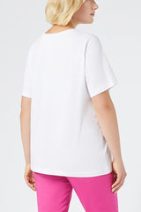 GESTO PINK CHECKER PRINT T-SHIRT
