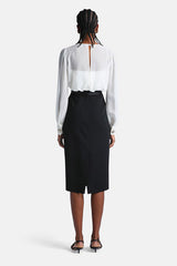 GHISALBA ELEGANT COLOR BLOCK MIDI DRESS