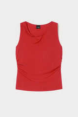 GONG RED SLEEVELESS TOP