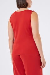 GONG RED SLEEVELESS TOP