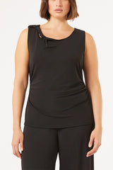 GONG BLACK SLEEVELESS TOP