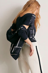 GRAPH PRINTED TWINSET CARDIGAN