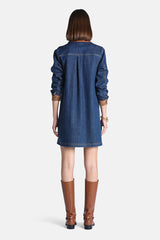 GRAZIOSA COTTON DENIM MINIDRESS