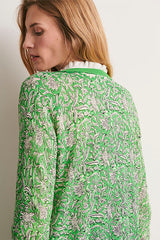 GREEN PRINTED CARDIGAN