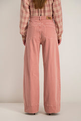 RIMA PINK TOPSTITCH TROUSERS