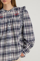 EIRA RUFFLED EMBROIDERED TUNIC