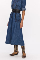 ALIX DENIM MAXI SKIRT