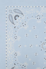 DAYANA BLUESKY PRINTED COTTON SQUARE SCARF
