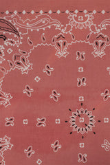 DAYANA ROSEWOOD PRINTED COTTON SQUARE SCARF