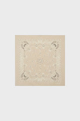 DAYANA GREEN PRINTED COTTON SQUARE SCARF