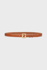 LE LAUREN CAMEL SIGNATURE LEATHER BELT