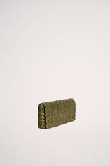 INSIDIA GREEN C WOVEN LEATHER BAG