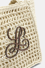 ISOLETTE IVORY RAFFIA MINI BAG