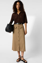 JASMINA COTTON MIDI SKIRT