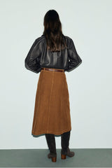 TIPHAINE CORDUROY A-LINE SKIRT