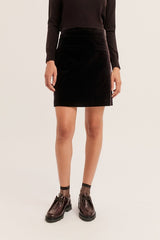 TEDDY SHORT VELVET SKIRT