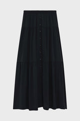 NAELA BUTTONS RUFFLES MAXI SKIRT