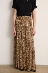 NAYANA LONG BUTTONED LEOPARD SKIRT