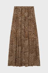 NAYANA LONG BUTTONED LEOPARD SKIRT