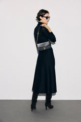 TAYA MILANO KNIT MIDI-SKIRT