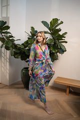 SUMMER TURQUOISE PAINTS SHIRT