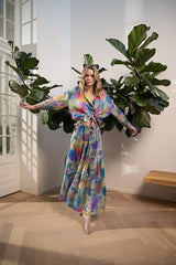 SIENNA TURQUOISE PAINTS SKIRT