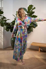 SIENNA TURQUOISE PAINTS SKIRT