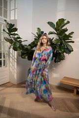 SUMMER TURQUOISE PAINTS SHIRT