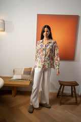 SUMMER RED FLOWERS SHIRT