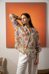 SUMMER RED FLOWERS SHIRT