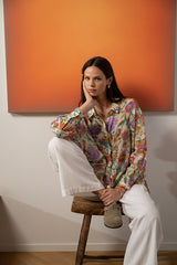 SUMMER RED FLOWERS SHIRT