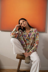 SUMMER RED FLOWERS SHIRT