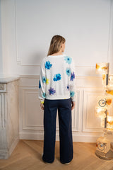 BIANCA FLORAL COTTON SWEATER