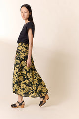 JONI ROSE YELLOW FLORAL SKIRT