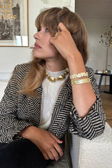 SEQUOIA HAMMERED RHINESTONES BANGLE