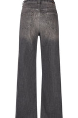 HIGH WAISTED WIDE LEG FADED JEANS