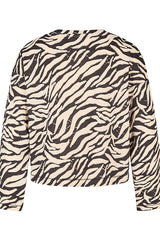 ZEBRA PRINT LONG SLEEVE SHIRT
