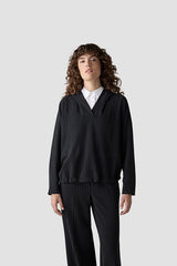 BLACK LONG SLEEVE HOODIE