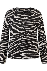 ZEBRA PRINT LONG SLEEVE SHIRT