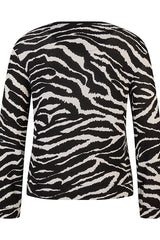 ZEBRA PRINT LONG SLEEVE SHIRT