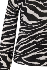 ZEBRA PRINT LONG SLEEVE SHIRT