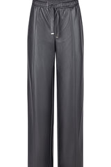 BLACK HIGH WAISTED WIDE LEG TROUSERS