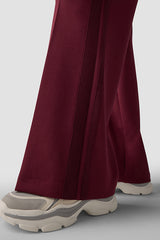 RED WIDE LEG DRAWSTRING TROUSERS