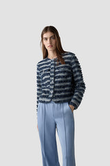 BLUE WHITE STRIPED JACKET