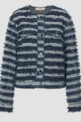 BLUE WHITE STRIPED JACKET