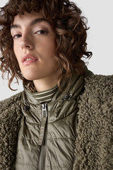 GREEN FUZZY HOODED JACKET