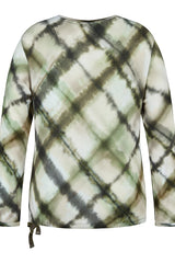 GREEN WHITE PLAID LONG SLEEVE SHIRT
